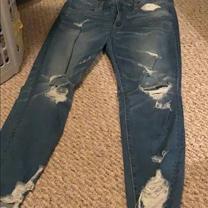 Distressed jeans